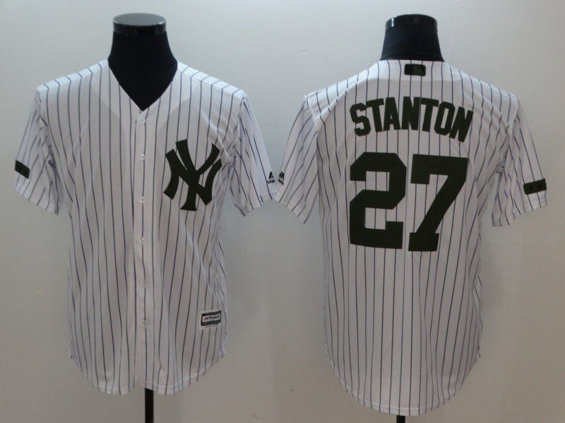 Men New York Yankees #27 Stanton White Game 2021 MLB Jersey->tennessee titans->NFL Jersey